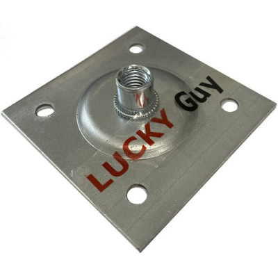 Lucky Guy Пластина опорная облегченная 60х60х2,0 мм с гайкой М8, оцинк. 200 01 6060 М8 0р