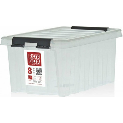 Rox Box Контейнер с крышкой, 8 л, прозрачный M-008-00.07