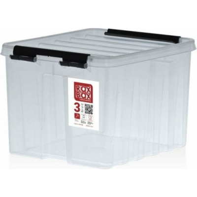 Rox Box Ящик п/п 210х170х140 мм с крышкой и клипсами, 3 л. прозрачный 18691