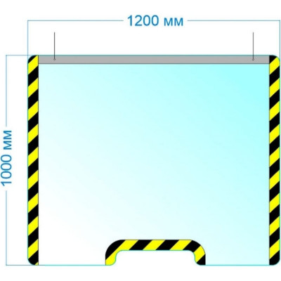 PALITRA TECHNOLOGY Защитный экран 9943-1-PET1-1200x1000-N