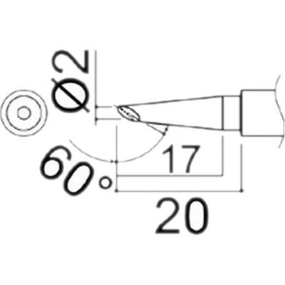 Сменная головка для паяльников PRESTO 984/985 HAKKO 980-T-BC