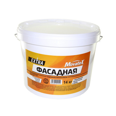 Movatex Краска водоэмульсионная EXTRA фасадная 14кг Т11936