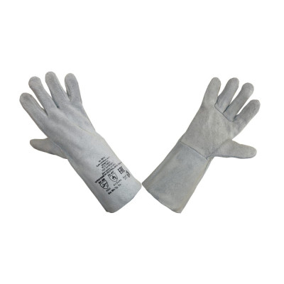 Спилковые краги Элит-Профи Grey-C B0104C 12