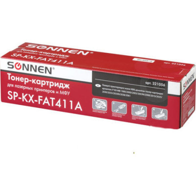 SONNEN Тонер-картридж SP-KXFAT411A для PANASONIC KX-MB1900/2000/2020/2030, 321056