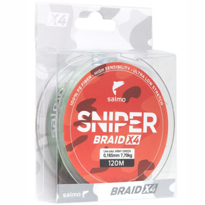 Плетеная леска Salmo Sniper BRAID Army Green 091/023 4928-023