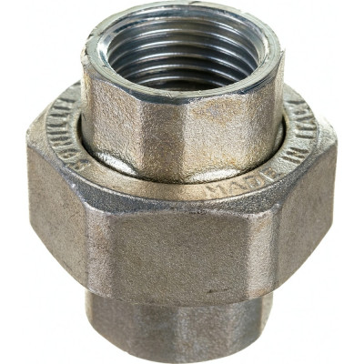 ELSEN Сгон американка, прямой, ВВ, 1/2, 1/2, TIN латунь, с плоским уплотнением EBF21.12T