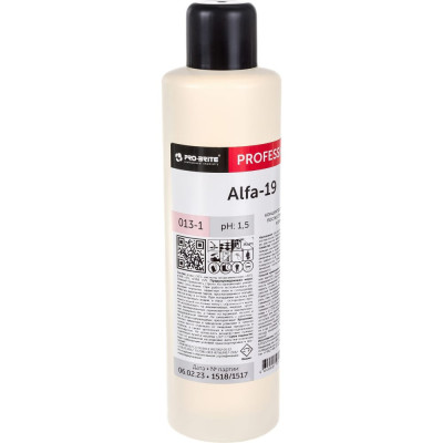 PRO-BRITE ALFA-19 Концентрат для уборки после строительства и ремонта 1л, 013-1