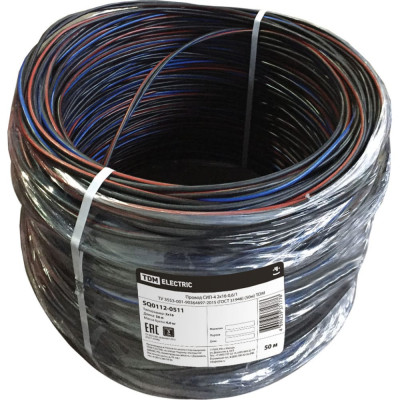 TDM ELECTRIC Провод СИП-4 2х16-0,6/1 ТУ 3553-001-90364697-2015 ГОСТ 31946 50м SQ0112-0511