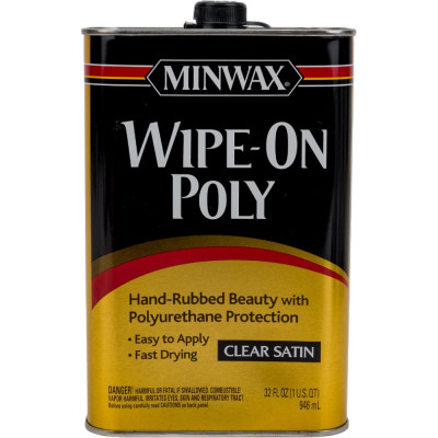 Minwax Защитное покрытие Wipe-On Poly Полуматовый 946 мл 6091