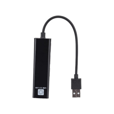 5bites Сетевая карта USB2.0 RJ45 100мегабит 3хпортовый USB разветвитель 10см UA2-45-06BK