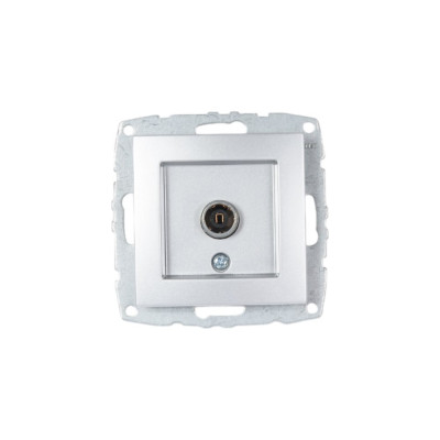 MONO ELECTRIC L / D Механизм Тv Розетка прох. с Экраном Серебро 500-002105-137