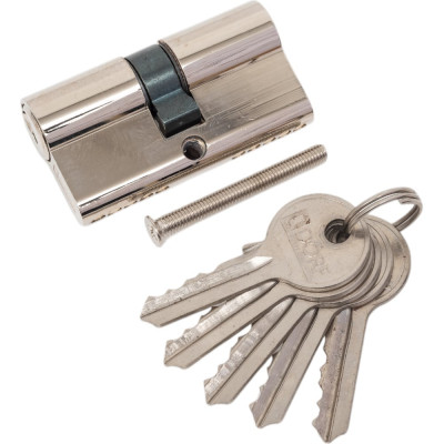 DORF , Цилиндр замка ключ/ключ,английский,5 ключей,никель 30*30 DORF_60(30x30)_k_k