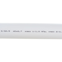 Gigant Труба PP-R белая, армированная стекловолокном SDR 6 (PN25) 40x6,7мм, 2м GSG-10