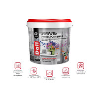 Универсальная эмаль DALI акриловая, полуматовая, база А, Ral 9010, 0.9 кг 221440