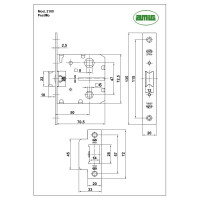 Дверная защелка Amig черная 21-50 NE