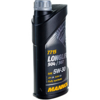 Синтетическое моторное масло MANNOL LONGLIFE 504/507 5W-30 1 л 7000