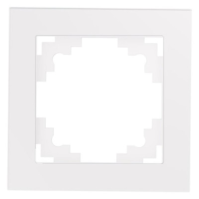 1-местная рамка STEKKER GFR00-7001-01 серия Катрин, стеклянная, белый 39517