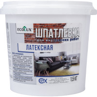Латексная шпатлевка ECOLUX 1.5 кг 4607133682651