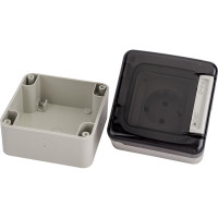 Розетка для поверхностного монтажа DKC IP66 с вставленной вилкой DIS1376407