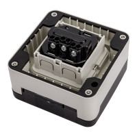 Розетка для поверхностного монтажа DKC IP66 с вставленной вилкой DIS1376407