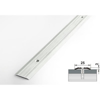 Порог прямой алюминиевый декоративный (25 мм, 1,8 м, Береза) ЛУКА УТ000025994