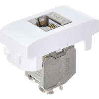 Компьютерная розетка DKC СП Brava 1 модуль RJ45 CAT.5E экран белая 76457B