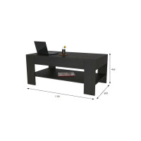 Журнальный стол Мебелик BeautyStyle 26 венге/стекло черное 1064