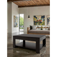 Журнальный стол Мебелик BeautyStyle 26 венге/стекло черное 1064