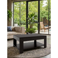 Журнальный стол Мебелик BeautyStyle 26 венге/стекло черное 1064