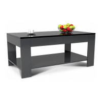 Журнальный стол Мебелик BeautyStyle 26 венге/стекло черное 1064