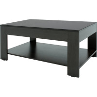 Журнальный стол Мебелик BeautyStyle 26 венге/стекло черное 1064