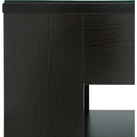 Журнальный стол Мебелик BeautyStyle 26 венге/стекло черное 1064