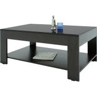 Журнальный стол Мебелик BeautyStyle 26 венге/стекло черное 1064