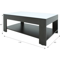 Журнальный стол Мебелик BeautyStyle 26 венге/стекло белое 1142