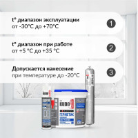 Акриловый пароизоляционный герметик KUDO PROFF (шовный; внутренний; 600 мл; белый) SMP-311