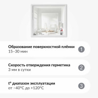 Силиконизированный герметик для окон и дверей KUDO PROFF (белый; 280 мл) SMS-291