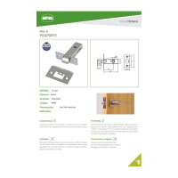 Дверная защелка Amig покрытие никель 6-45 NI