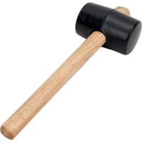 Киянка ULTIMA деревянная рукоятка, 680 г, черная резина, 121043