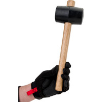 Киянка ULTIMA деревянная рукоятка, 680 г, черная резина, 121043