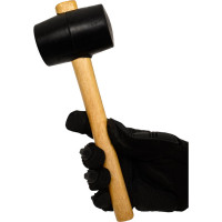 Киянка ULTIMA деревянная рукоятка, 340 г, черная резина, 121041