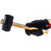 Киянка ULTIMA деревянная рукоятка, 450 г, черная резина, 121042