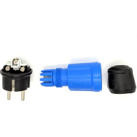 Вилка Bals Schuko 16A 3p 250V IP44 синий MULTI-GRIP 1 шт. 7370-b