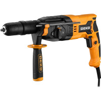 Сетевой перфоратор DEKO DKH850W кейс, набор из 5 буров, SDS+, дополнительный патрон 063-4255