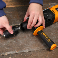 Сетевой перфоратор DEKO DKH850W кейс, набор из 5 буров, SDS+, дополнительный патрон 063-4255