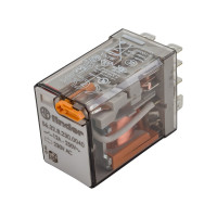 Миниатюрное силовое реле Finder 2 перекидных контакта 12А, 230В AC, 563282300040