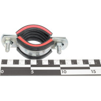 Трубный хомут высокой тяжелой нагрузки с уплотнителем СВК гайка М12, 1 1/4" 38-44 мм SVK-FH032 Н0000008712