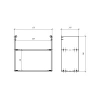 Навесная полка Комфорт-Питер Бюджет, 402668, 091 Дуб Сонома 091 1349