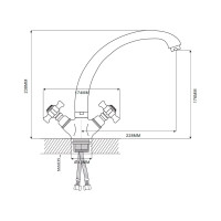 Смеситель для кухни Ekko с гайкой E42024