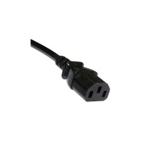 Шнур питания LANMASTER C13-Schuko угловая, 3x0.75, 220В, 10А, черный, 2 м. LAN-PP13/SHA-2.0-BK