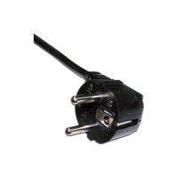 Шнур питания LANMASTER C13-Schuko угловая, 3x0.75, 220В, 10А, черный, 2 м. LAN-PP13/SHA-2.0-BK